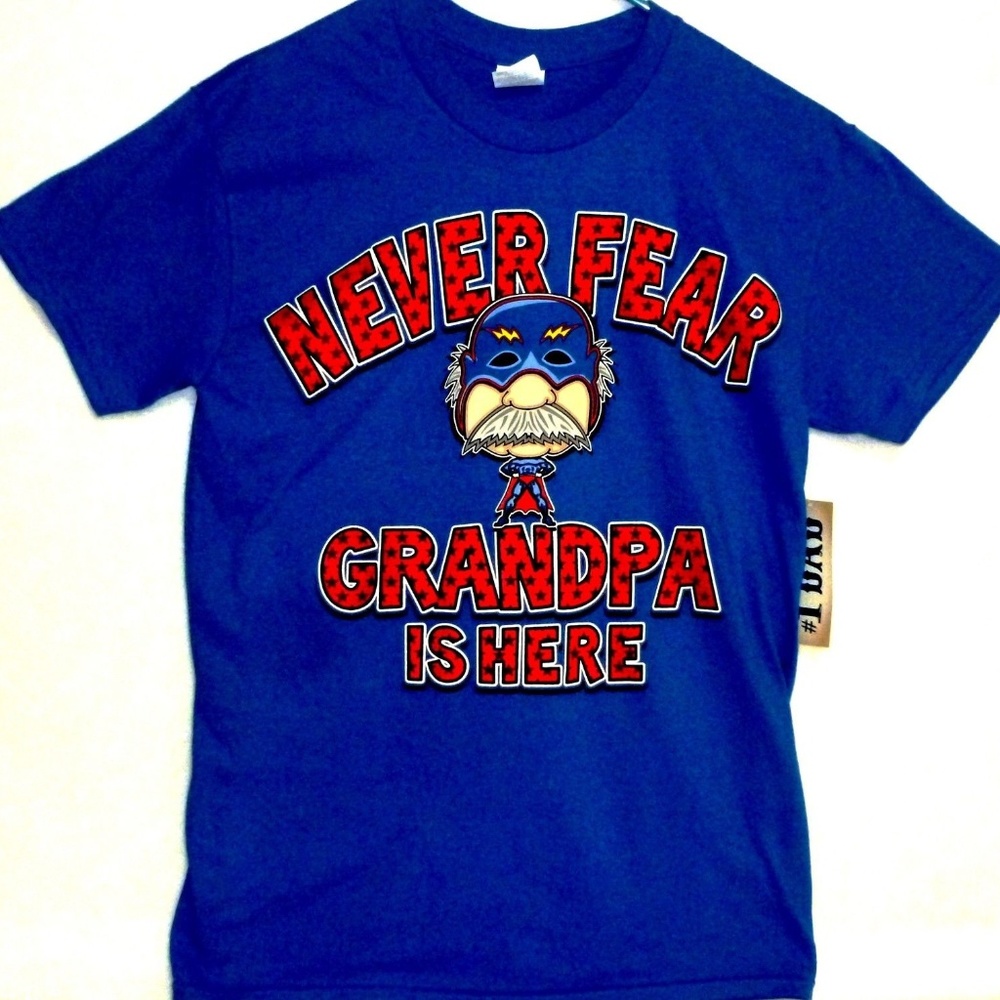 NEVER FEAR, GRANDPA IS HERE MEN COTTON TEE